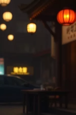 《深夜拉面馆》竖版海报，凌晨街角冒着热气的汤锅