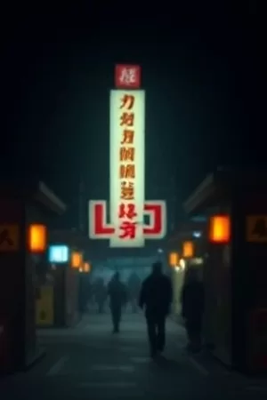 《线香花火》竖版海报，夏夜河边的手持烟花