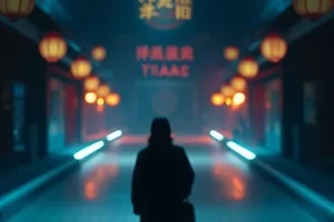 《银杏坂的来信》横版剧照，落叶铺满的石阶与信封